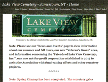 Tablet Screenshot of lake-view-cemetery.com
